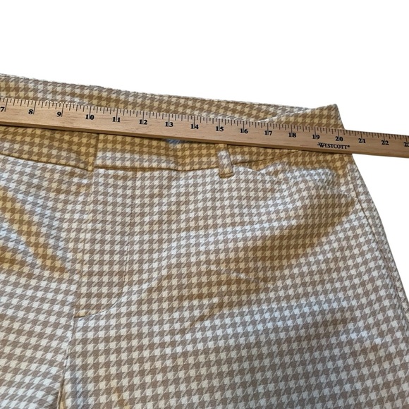 Old Navy Plus Size 20 Tan White Houndstooth-High Rise Pixie Pants-NWT - Picture 7 of 14